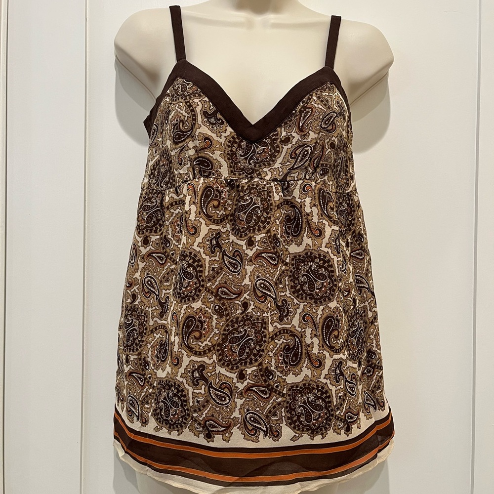 Michael Kors paisley silk tank top